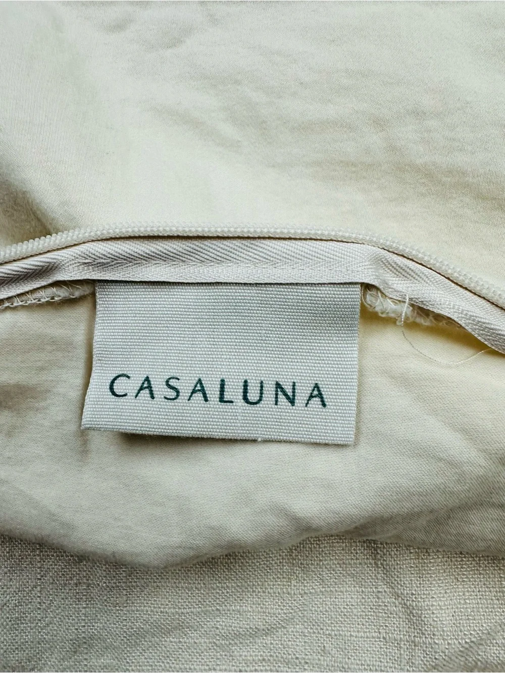 Casaluna Rayon Linen Cream King Size Pillow Sham